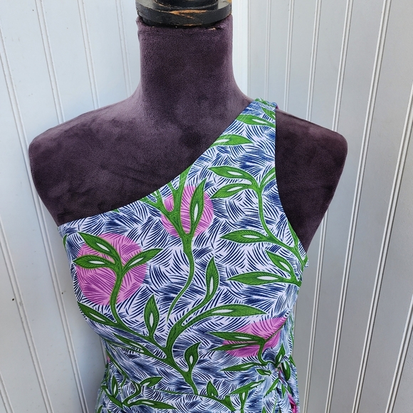 Liberty & Justice Women's One Shoulder High Leg Cheeky Cut Out One-Piece Sz L - Picture 3 of 16